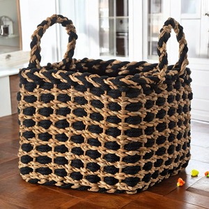ตะกร้าหญ้าทะเลสไตล์โบฮีเมียน ตะกร้าเก็บของตกแต่ง ทำด้วยมือ ขายส่ง เป็นมิตรกับสิ่งแวดล้อม ผลิตในเวียดนาม - Product Image 2