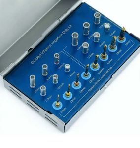 Kit d'instruments de chirurgie guidée pour implants dentaires de qualité supérieure avec bouchons et forets d'irrigation interne en acier inoxydable - Product Image 4