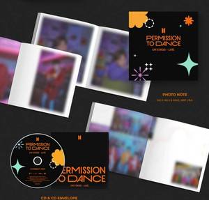 BTS PERMISSION TO DANCE ON STAGE - LIVE SET เวอร์ชั่นเคป๊อป ซีดี พลาสติกและกระดาษ ภาษาเกาหลี ทุกวัย - Product Image 5