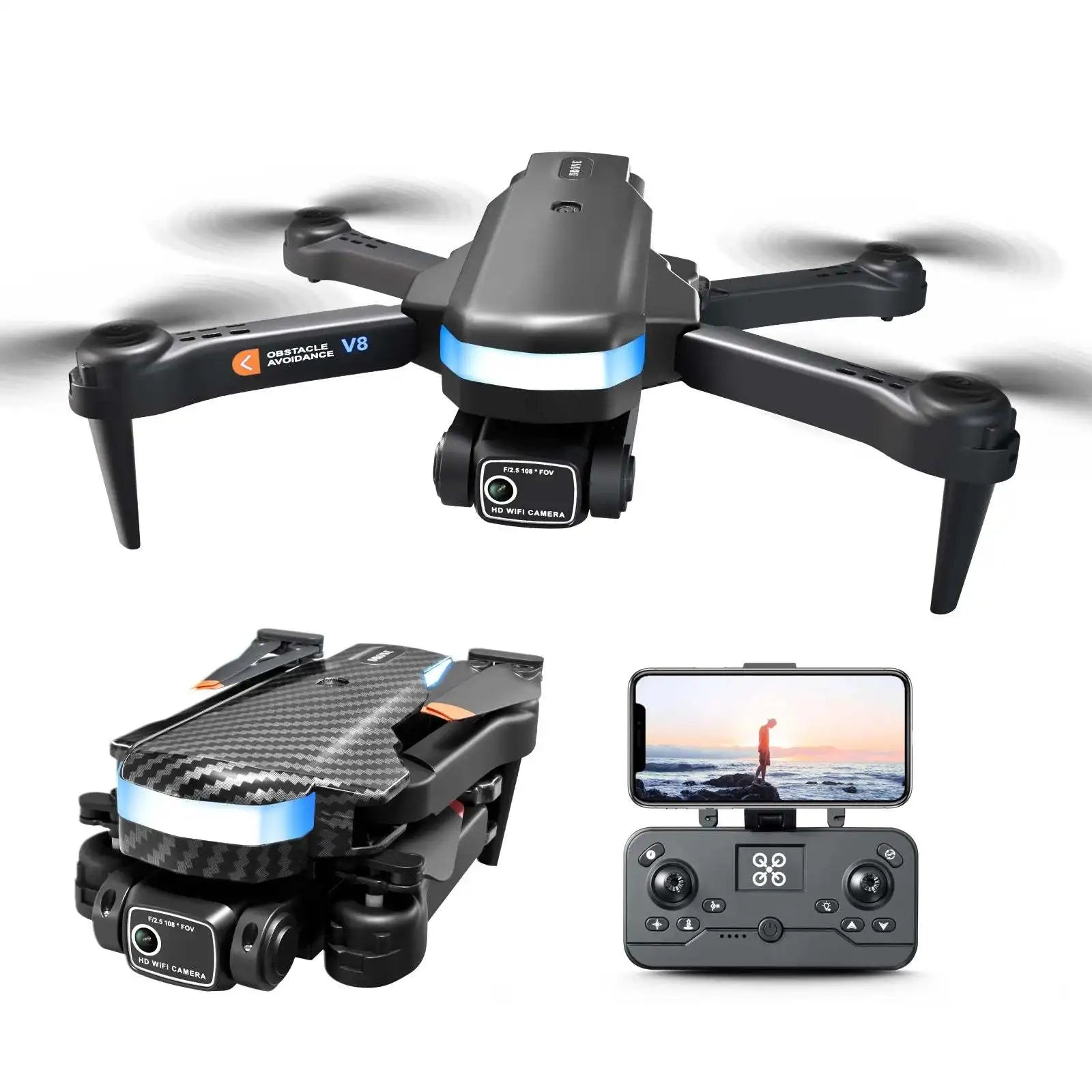 Professional 8K GPS Remote Control Camera Drone Delivery V8 Prosumer UAV with Smart Return Feature
