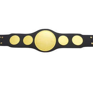 Cinturón de Campeonato de Lucha Libre Personalizado con Diseño de NEÓN BRILLANTE, en Cuero PU con Placa Dorada Decorativa Impresa por Transferencia de Calor, de Cintura Alta - Product Image 1