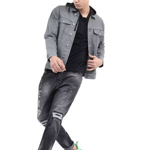 Zipper Pocket Stylish Look <b>Men</b> <b>Denim</b> Jeans <b>Jacket</b> Cotton Made Fabric High Street Wear <b>Men</b> <b>Denim</b> <b>Jacket</b> - Product Image 3