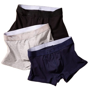 Calzoncillos bóxer de cintura media transpirables con logotipo personalizado OEM para hombre, calzoncillos bóxer de algodón sin costuras, tangas, característica de tiro bajo de talla grande - Product Image 1