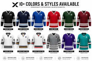 Camiseta de Hockey Sublimada con Cuello en V en Blanco y Negro para Hombre X Sports City Icebreakers, Sin Mangas, Transpirable, de Secado Rápido y Absorción de Humedad - Product Image 6