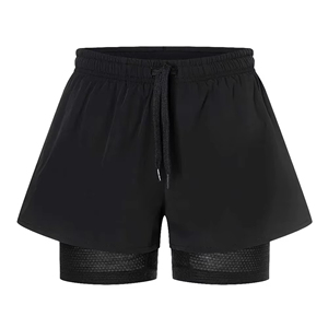 Trending Summer Polyester Drawstrings Quick Dry Double <b>Layer</b> Print Men Basketball Workout Athletic Sweat Men Shorts Baggy - Product Image 1