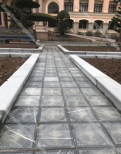 หินปูนธรรมชาติเวียดนามเกรดพรีเมียม รูปทรงสี่เหลี่ยมผืนผ้า ผิวแบบ Bush-Hammered พร้อมขอบขัดเงา ดีไซน์ภายนอกวิลล่าหรูทันสมัย - Product Image 3