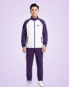 Chaqueta Cortavientos de Uniforme Universitario UTM para Hombre, Color Morado y Blanco, de Lujo y Alta Calidad - Product Image 2