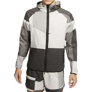 Conjunto Deportivo Personalizado para Hombre, Chaqueta Cortavientos Ligera y Transpirable, Pantalones Cortos, Diseño Color Block con Capucha, Estilo Patchwork, para Fitness y Running - Product Image 5