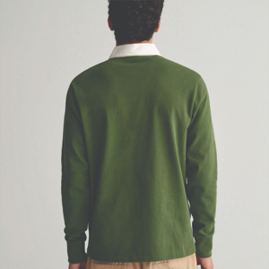 Polo de rugby élégant pour homme à manches longues, de haute qualité, doux et parfait pour les journées décontractées et les looks sportifs. - Product Image 4