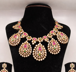 Nuevo Conjunto de Joyería de Collar y Aretes con Perlas de Diseño Personalizado para Mujer, Origen Indio - Product Image 5