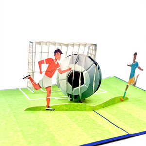 Cartes 3D Origami Colorées de Haute Qualité du Vietnam : Terrain de Football et Stade – Créations en Papier - Product Image 2
