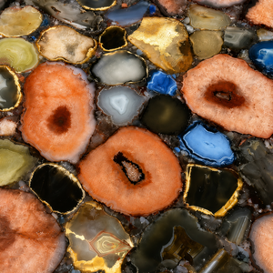 Table basse en agate multicolore moderne et écologique, table centrale de luxe en agate colorée pour salon, Diwali, anniversaire - Product Image 2