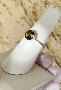 Moissanite 3CT Yellow Champagne Round Cut <b>Solitaire</b> <b>Ring</b> Authentic 925 <b>Silver</b> Fine Jewelry Romantic Style For Engagement - Product Image 2