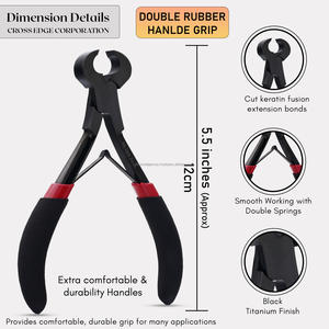 Alicates de corte de unión de queratina negros personalizados, innovadoras herramientas de extensión de cabello de acero inoxidable empaquetadas en bolsa - Product Image 2