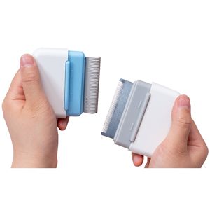 หวีกรูมมิ่งสำหรับเดินทางแบบ 2-in-1 ยี่ห้อ Zipocket ทำจากสแตนเลส พร้อมหวีสำหรับขนซับในสำหรับสัตว์เลี้ยง - Product Image 6