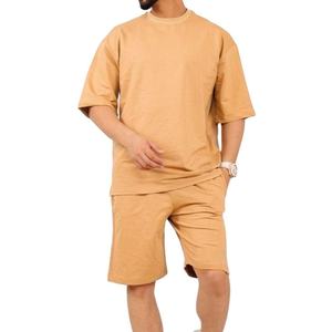 Ensemble court pour homme en polyester, t-shirt et short, ensemble de survêtement sportif respirant, tenue décontractée d'été - Product Image 2