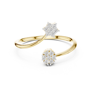 Bague pour femme en or jaune 18 carats plaqué rhodium avec diamant de laboratoire taillé, style classique, parure de fiançailles, cadeau de Saint-Valentin, glamour - Product Image 1