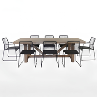 Ensembles de tables et chaises en bois massif pour restaurants, design moderne et élégant, durables, écologiques, pour centres commerciaux et hôtels, prix négociable