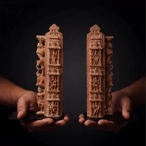 Sculpture Dwar Shakha |   Réplique de moulure de porte de temple du XIe siècle, finition artisanale, qualité muséale. - Product Image 1