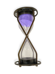 Reloj de Arena de Diseño Moderno, Adorno Decorativo Creativo de Metal y Vidrio, Temporizador de Arena - Product Image 5