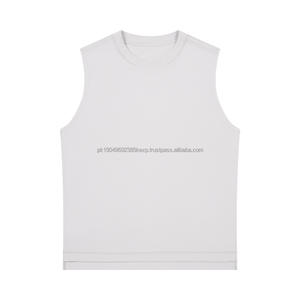 Débardeurs de sport pour hommes personnalisés avec logo imprimé, grande taille, à pois, sans manches, de haute qualité, en coton lourd, personnalisés - Product Image 5