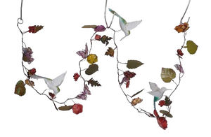 Guirlande de feuilles dorées, best-seller, guirlande de Noël moderne en métal, fleurs créatives, taille personnalisée, pour extérieur, multicolore, écologique - Product Image 2