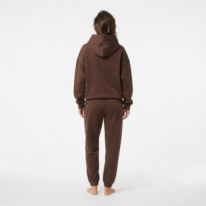 Custom Women 100% Cotton Tracksuit Drawstring Hoodie Jogger <b>Set</b> Streetwear Custom Print <b>Embroidery</b> Private Label Manufacturer - Product Image 6
