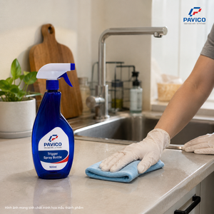 Botella pulverizadora azul de PET de 500 ml con forma de cintura personalizada para limpieza del hogar y jardín, fabricada en Vietnam - Product Image 5