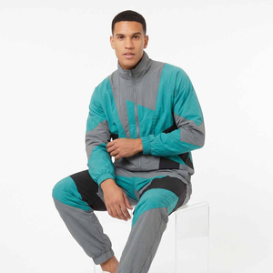 Conjunto Deportivo Personalizado para Hombre, Chaqueta Impermeable para Correr, Pantalones Deportivos Holgados, Estilo Urbano Vintage, Cortavientos - Product Image 5