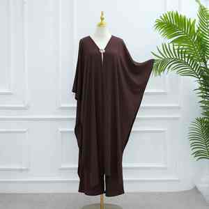 Abaya Musulmana Moderna Informal de Satén de Lujo para Mujer, Estilo Dubái, Vestido Largo Islámico Modesto de Manga Larga - Product Image 3