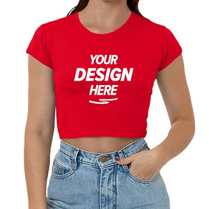 Women's Crop T Shirt High Workout Gear Short Sleeve Crewneck Crop Tops Seamless Performance Gym Exercise Crop T Shirts - Product Image 4