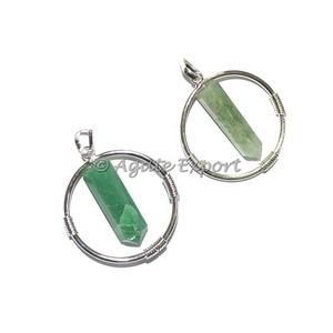Semi-Precious Stone Crafts Rose Quartz Round Cage <b>Pencil</b> Pendants - Product Image 4