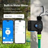 Nouvel Arroseur Intelligent WiFi Tuya pour Jardin, Minuteur d'Arrosage Extérieur Étanche avec Compteur d'Eau Intégré PST-WV05W