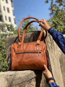 Bolso de Mano de Cuero de Cabra, Bolso Bandolera Elegante de Cuero de 11 Pulgadas - Product Image 4