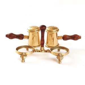 Premium Luxury Stylish Sprinklers With Stand Designer Metal <b>Salt</b> And Pepper <b>Shaker</b> Set With Base For Home Restaurant Table Decor - Product Image 4