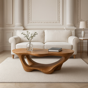 Mesa de Centro de Madera Maciza Hecha a Mano con Borde Natural, Estilo Moderno y Único para Sala de Estar, Decoración Rústica de Madera Natural, Personalizable - Product Image 5