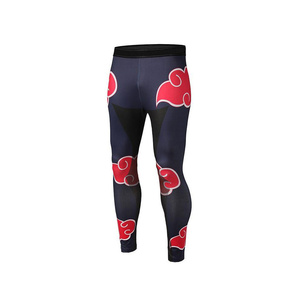 STAR SPEED Leggings de compression personnalisés pour hommes, imprimés par transfert thermique, longueur intégrale, taille élastique, coton, fibre de bambou, respirant, 180g - Product Image 5