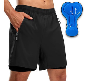 <b>White</b> Unisex <b>Cycling</b> <b>Shorts</b> with Side Pockets Breathable Spandex/Cotton 3D Padding 220g Seamless Fusing for Comfortable Ride - Product Image 6