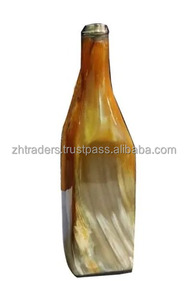 100% Cuerno de búfalo natural Artesanía Botellas de agua de cuerno hechas a mano para fiesta Calidad Valor Mejores precios India - Product Image 5
