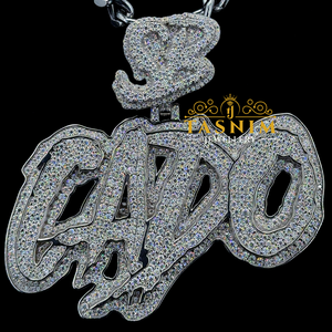 Luxuriöser Vintage Moissanit Cado-Anhänger Massiver Gelber Diamant Hip-Hop-Schmuck für Hochzeiten Partys und Geschenke Verfügbar zu Günstigen Preisen - Product Image 1