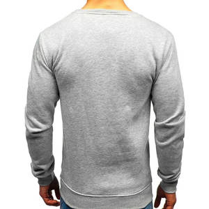 Sweat-shirt décontracté unisexe à col rond pour homme, modèle 2025, en tricot ample bleu tie-dye, idéal pour l'automne (OEM/ODM) - Product Image 3