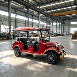 Vehículo Turístico Eléctrico <span class=keywords><strong>de</strong></span> Estilo Antiguo, 6-9 Plazas, Techo Abierto, Autobús <span class=keywords><strong>de</strong></span> Transporte, LHD/RHD Opcional, CE para el Mercado Europeo, Blanco Dorado - Product Image 1