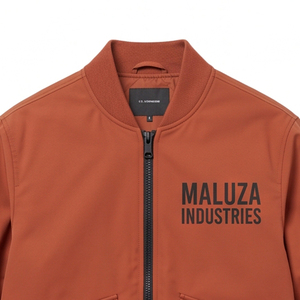 แจ็คเก็ตยีนส์บอมเบอร์ MALUZA INDUSTRIES แบบขายส่งสั่งทำได้ ยูนิเซ็กส์ สไตล์วินเทจ ล้างสีแล้ว เสื้อคลุมแจ็คเก็ตนักบิน คอวี ลำลอง ใส่ได้ทั้งชายและหญิง - Product Image 6
