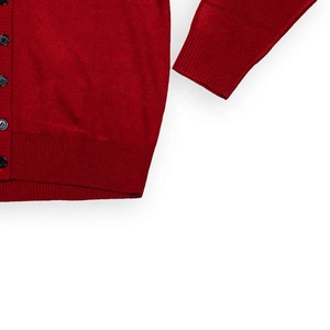 Personnalisé tricoté surdimensionné rouge Cardigan brodé Logo avant Applique polyvalent décontracté Sororités collège fraternité bouton - Product Image 6