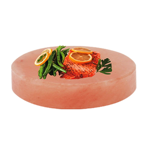 Premium Quality Wholesale Refined Round Himalayan Salt Cooking Slab BBQ Grill Rack Himalayan <b>Pink</b> salt Block salt - Product Image 3