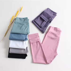 Pantalones de Yoga Transpirables Populares, Leggings de Yoga de Nailon Súper Elásticos y Sexys, Leggings de Yoga que Absorben el Sudor para Mujer, Cintura Elástica - Product Image 1