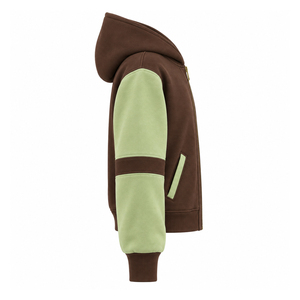 Cropped Full <b>Zip</b> <b>Hoodie</b> Fleece Polyester Knitted Sweatshirt <b>Zip</b>-Up Upper Winter Wear Unisex Soft <b>Pocket</b> - Product Image 3