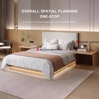 Ensemble complet de mobilier de chambre d'hôtel Vantel avec tête de lit, armoire, bureau, meuble TV pour projets hôteliers FF&E