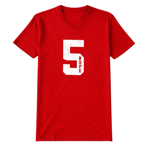 T-shirt col en V Kappa Alpha Psi Numéro 5 Rouge – Vêtement de Fraternité Grecque avec Motif Audacieux, Confort Premium et Coupe Élégante - Product Image 4