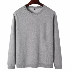 Sweat-shirts unisexes en molleton de coton vierge pour homme, coupe oversize, col ras du cou, personnalisables avec logo imprimé ou brodé, style designer - Product Image 1